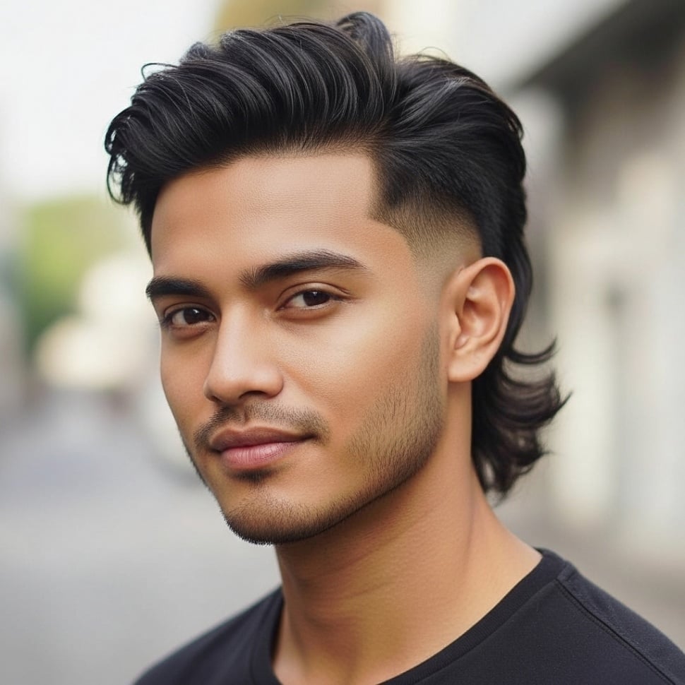 Inspirasi gaya rambut mullet untuk pria Indonesia [AI]