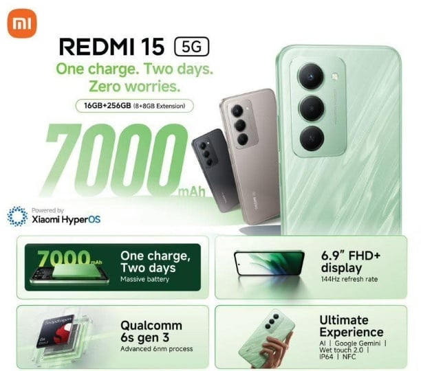 Redmi 15 5G. (Xiaomi)