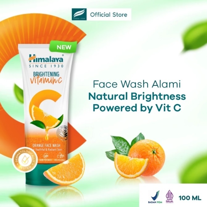 Himalaya Brightening Vitamin C - Orange Face Wash (Shopee)