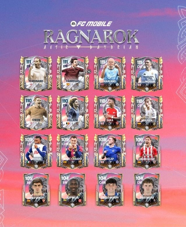 Ilustrasi pemain OVR tinggi Ragnarok FC Mobile. (Instagram)
