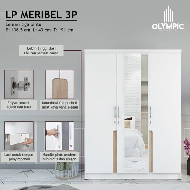 Lemari Pakaian Kirana Omaha (Shopee)