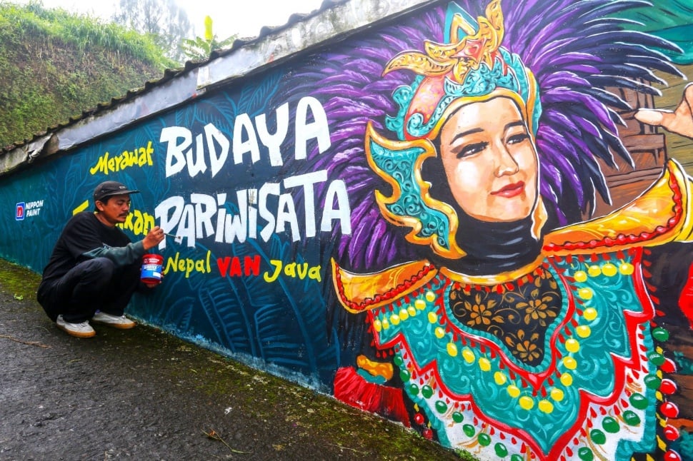 Mural di Nepal Van Java. (dok. Nippon Paint)