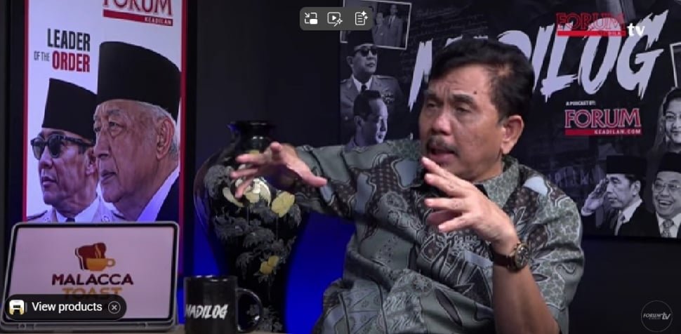 Ketua Dewan Direktur Great Institute, Syahganda Nainggolan, dalam perbincangannya di podcast Forum Keadilan TV. [YouTube]