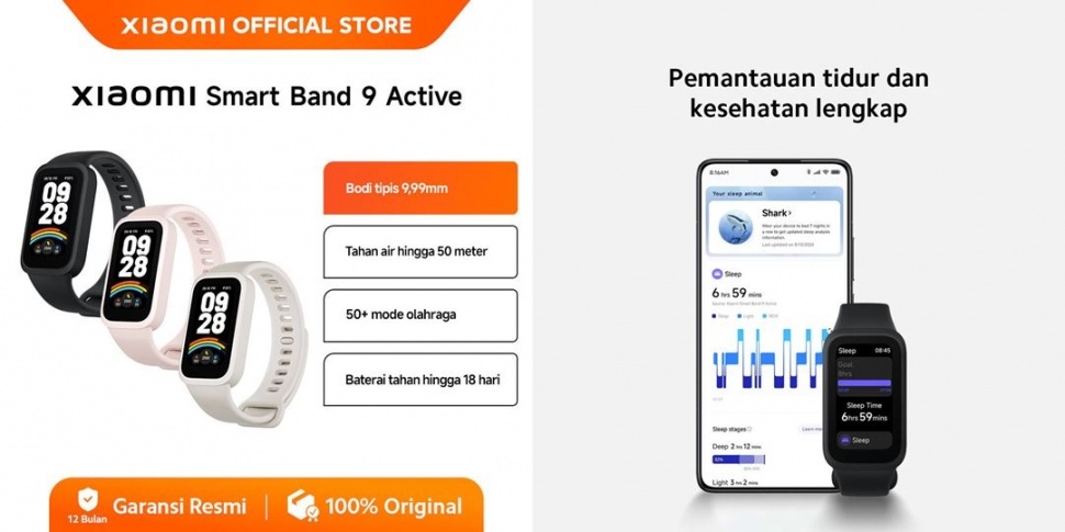 Jam tangan lari dengan fitur penghitung kalori. (Shopee)