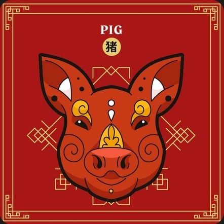 Ilustrasi shio babi (Freepik)