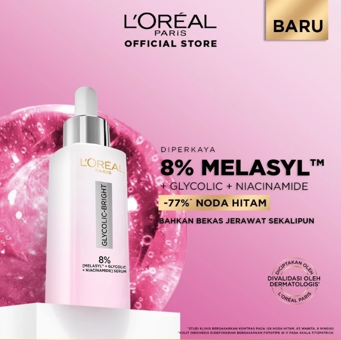 L'Oreal Glycolic Bright Instant Glowing Brightening Face Serum (Shopee)
