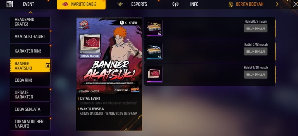 Skin senjata gratis di FF. (Suara.com Rezza Rachmanta)