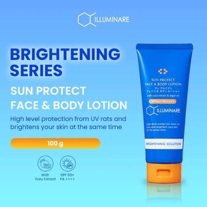 Illuminare Brightening Sun Pro Face & Body Lotion (Shopee)