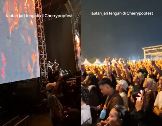 Lautan jari tengah di penampilan Captain Jack di Cherrypop 2025 (TikTok)