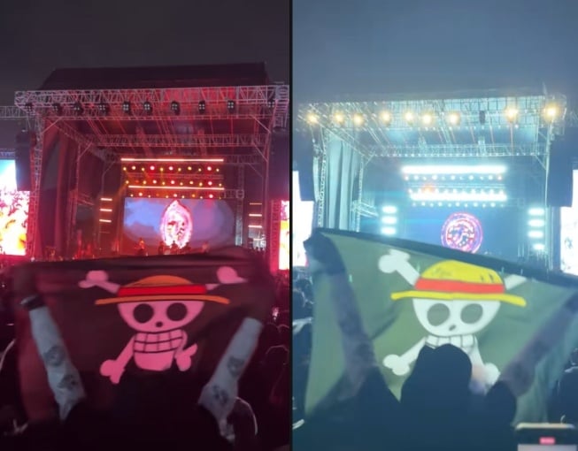 Bendera One Piece di penampilan .Feast di Cherrypop 2025 (TikTok)