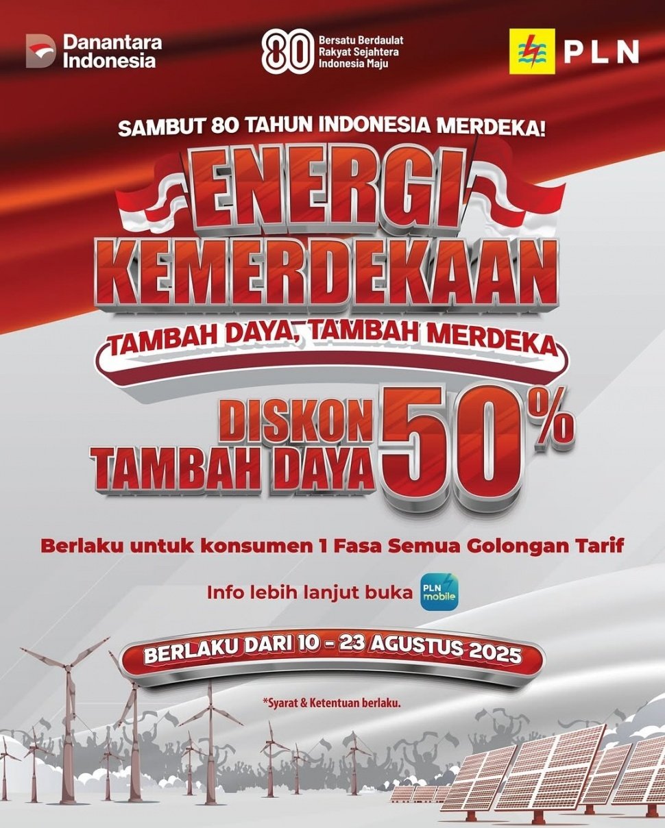 Diskon listrik dan promo PLN Agustus 2025 [PLN]