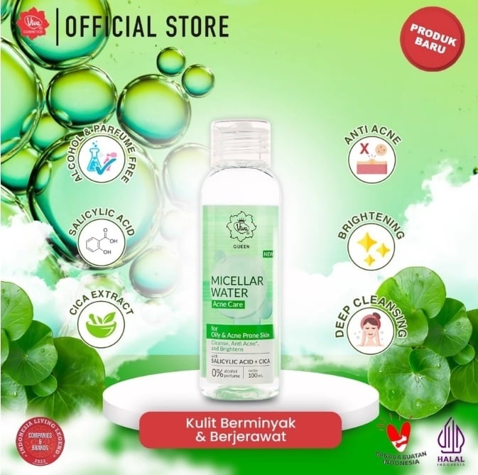 Viva Queen Micellar Water Acne Care (Shopee)