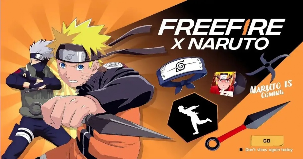 Free Fire x Naruto Shippuden. (Garena)