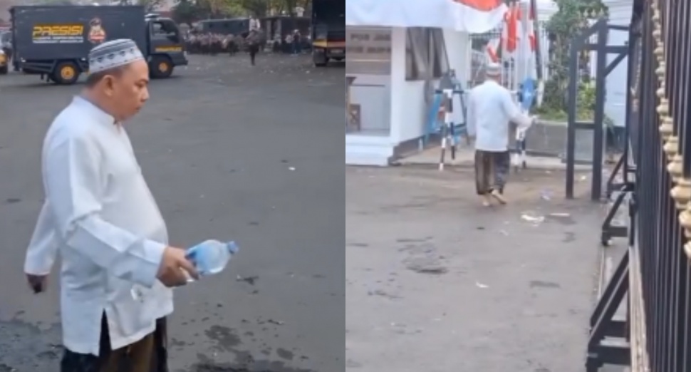 Viral ritual 'pengamanan' jelang Bupati Sudewo didemo warga Pati. (tangkapan layar/ist)