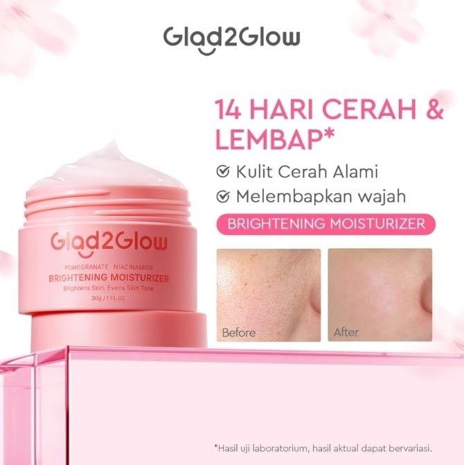 Glad2Glow Pomegranate  Niacinamide Brightening Moisturizer (Shopee)