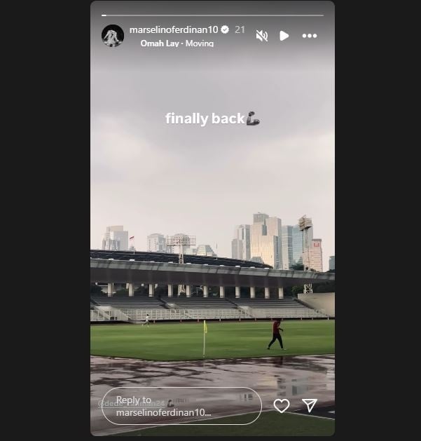 Marselino Ferdinan beri sinyal hengkang usai bagikan momen latihan di Jakarta. (IG Marselino Ferdinan)