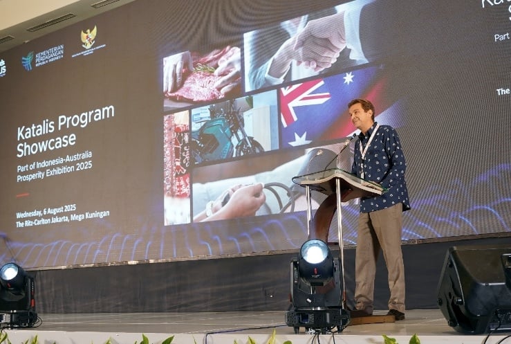Paul Bartlett, Direktur Katalis menyampaikan manfaat program IASE di Jakarta. (dok. IASE)