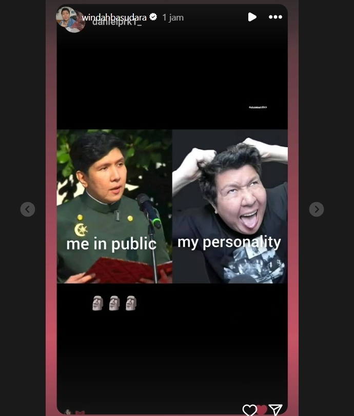 Meme Windah Basudara jadi pembina upacara. (Instagram)