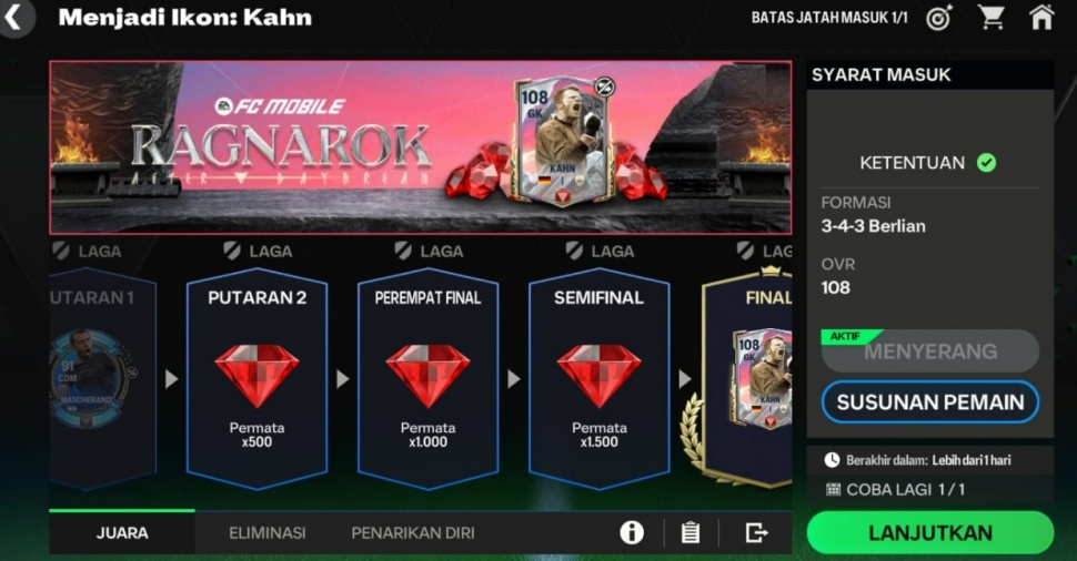 Event Tantangan di FC Mobile. (Suara.com Rezza Rachmanta)