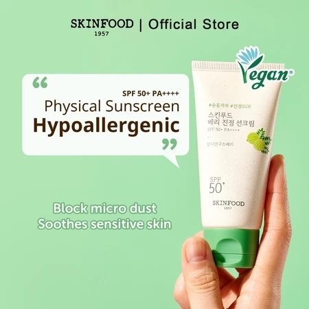 Sunscreen dengan efek soothing. 
