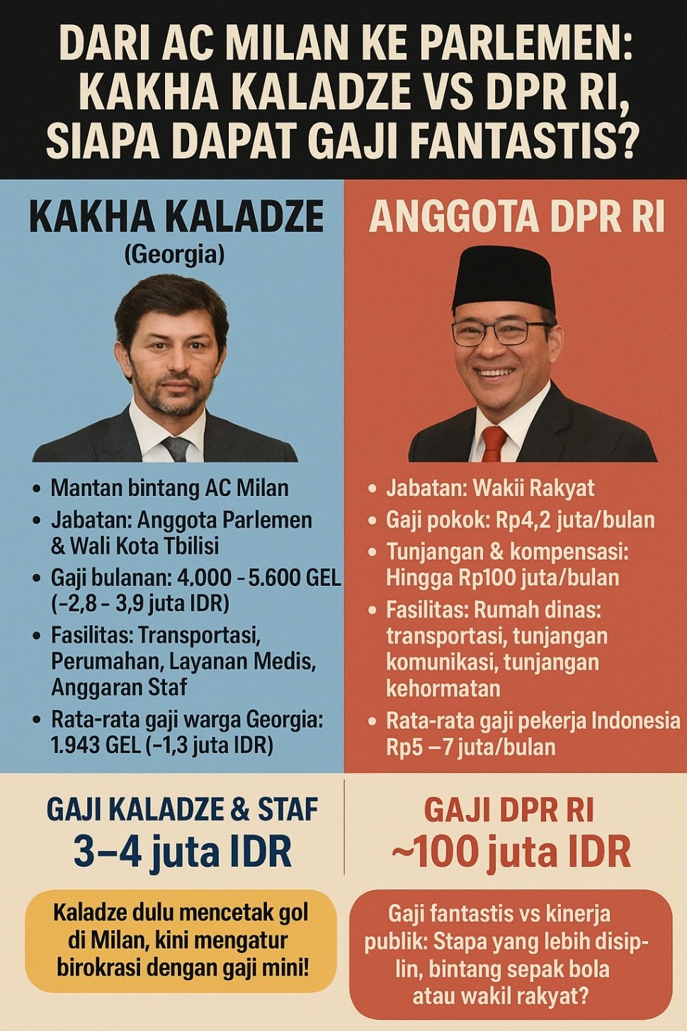 Ilustrasi gaji anggota DPR RI vs Kakha Kaladze [chatgpt]
