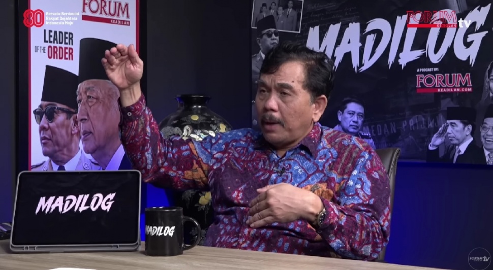 Analis politik sekaligus Ketua Dewan Direktur Great Institute, Syahganda Nainggolan di Podcast Keadilan TV. [YouTube]