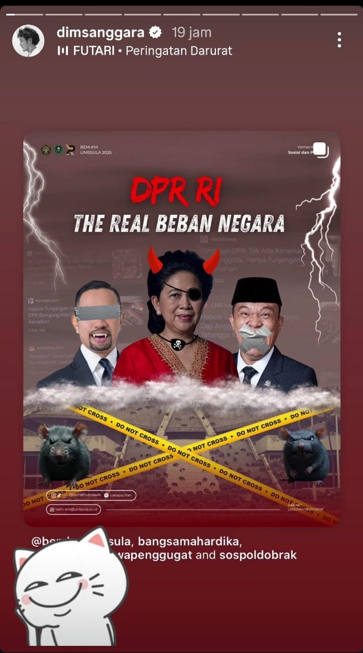 Unggahan Dimas Anggara soal Puan Maharani [Instagram]