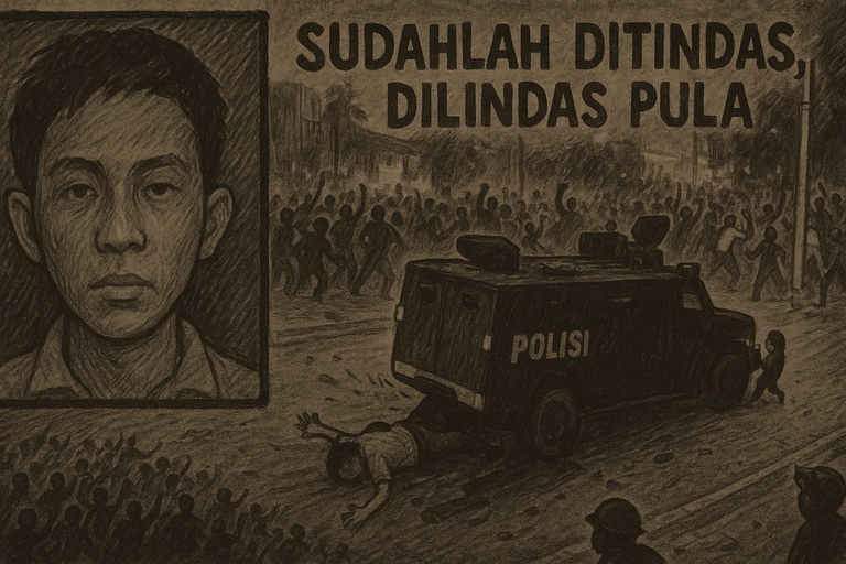 Affan Kurniawan, driver ojol, yang meninggal dunia dilindas rantis milik Brimob Polda Metro Jaya, di Pejompongan, Tanah Abang, Jakarta Pusat, Kamis (28/8/2025) malam. [Suara.com]