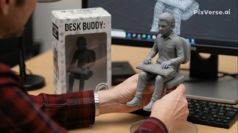 Miniatur AI bisa bergerak. (Dibuat dengan PixVerse)