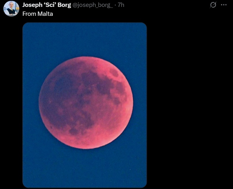 Blood Moon di Malta, Eropa Selatan. (X)