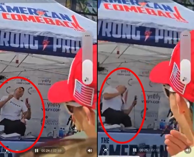 Detik-detik Charlie Kirk ditembak di bagian leher (X/Worldsource24)