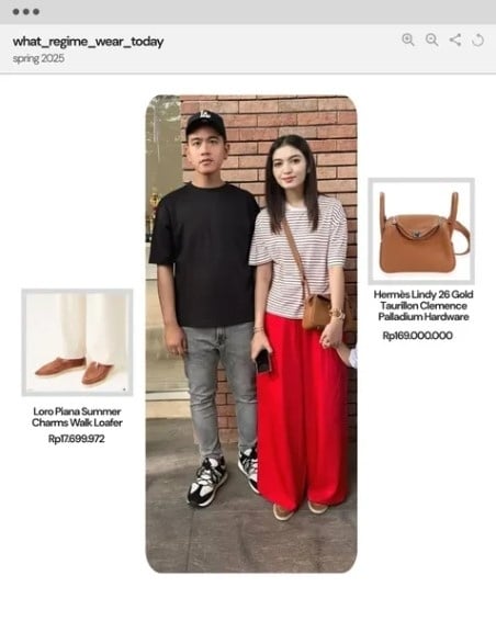 Gaya Selvi Ananda pakai sepatu dan tas mahal [Instagram/cabinetcouture_idn]