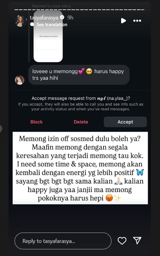 Unggahan Tasya Farasya [Instagram]