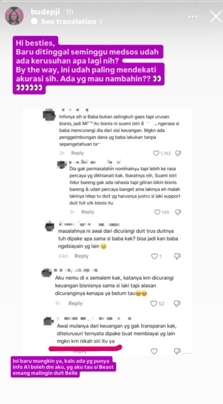 Unggahan soal Tasya Farasya [Instagram]