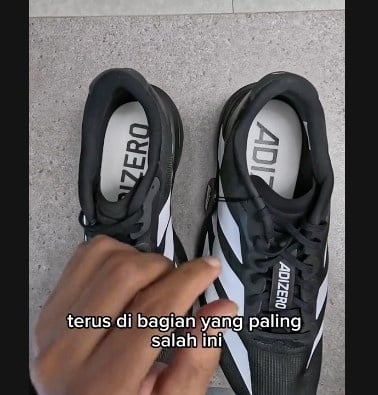 Ciri Adidas Adizero EVO SL palsu [Tiktok/senikersku]