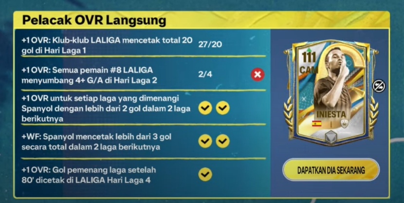 Iniesta 111. (Suara.com Rezza Rachmanta)