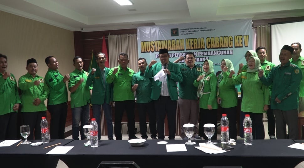 DPC PPP Kota Serang menyatakan mendukung Muhamad Mardiono di Muktamar X. [IST/ Dok PPP Serang]