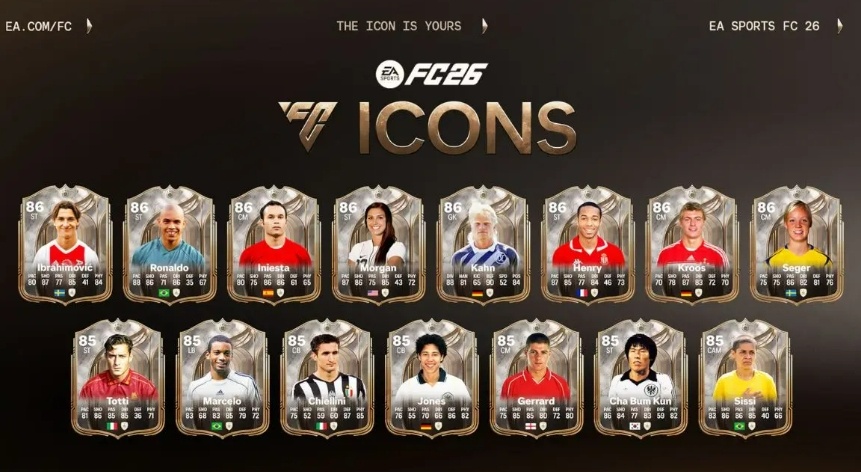 Daftar pemain Icon di EA FC 26. (EA)