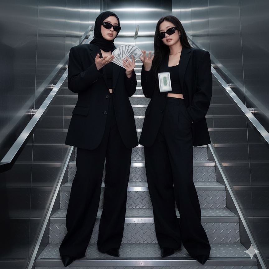 Edit foto bareng idola tetap sopan dan elegan. (Gemini AI)