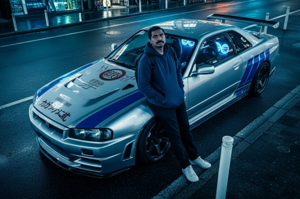 Prompt Foto Dekat Mobil ala Fast and Furious di Gemini AI. (Gemini AI, Suara.com Rezza Rachmanta)