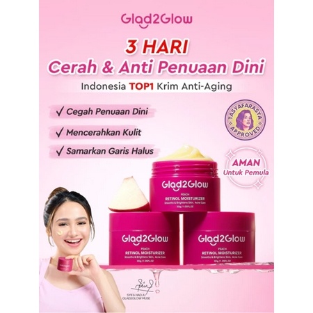 Glad2Glow Peach Retinol Moisturizer (Dok. Glad2Glow)