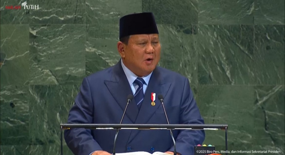 Prabowo Subianto di PBB (Biro Pers Sekretariat Presiden)