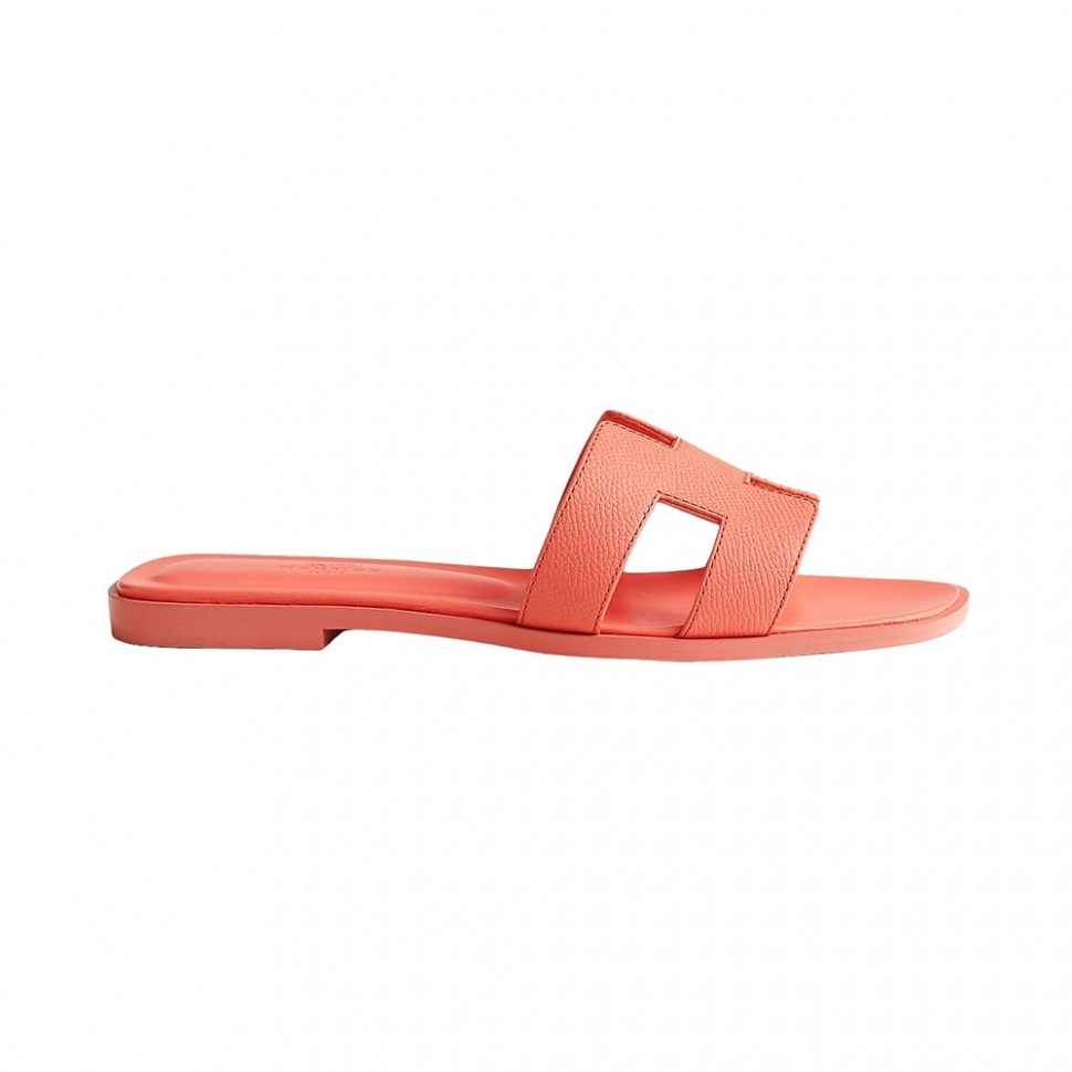 Hermès Oran Sandals Orange Joey Epsom