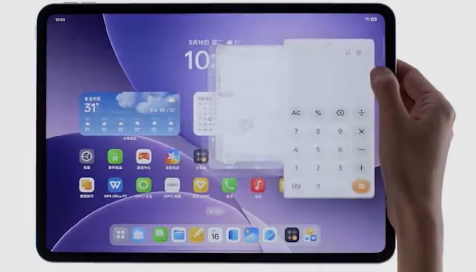 Penampakan Oppo Pad 5. (Weibo)