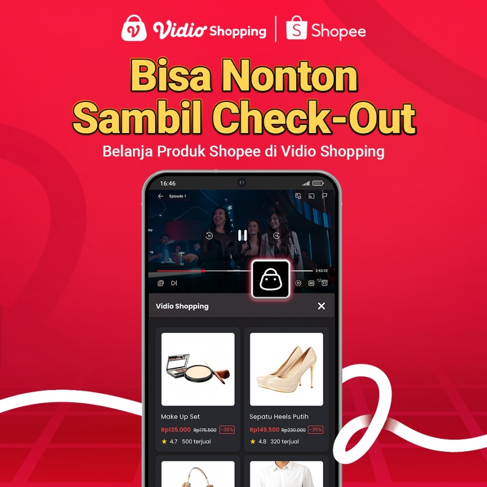 Flayer bisa nonton sambil checkout. (Dok: Istimewa)