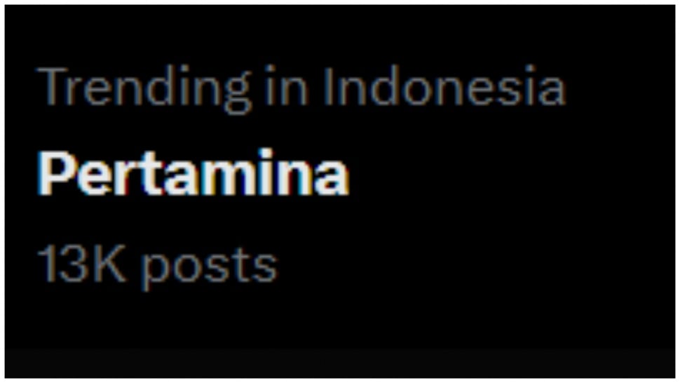 Pertamina trending di X pada 3 Oktober 2025. (ist)