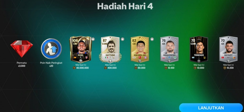 Hadiah Day 4 FC Mobile. (Suara.com/ Rezza Rachmanta)