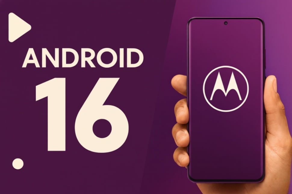 Ilustrasi update Android 16 dan HP Motorola. (ist)