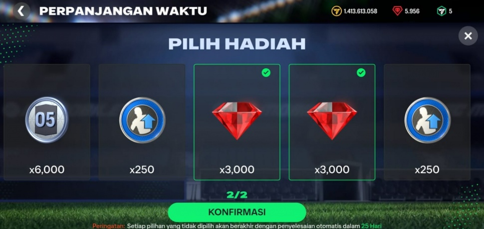Hadiah gratis di FC Mobile. (Suara.com/ Rezza Rachmanta)