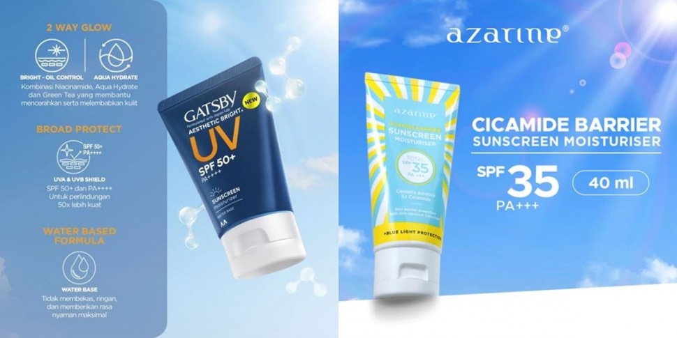 Rekomendasi sunscreen moisturizer. (Shopee)